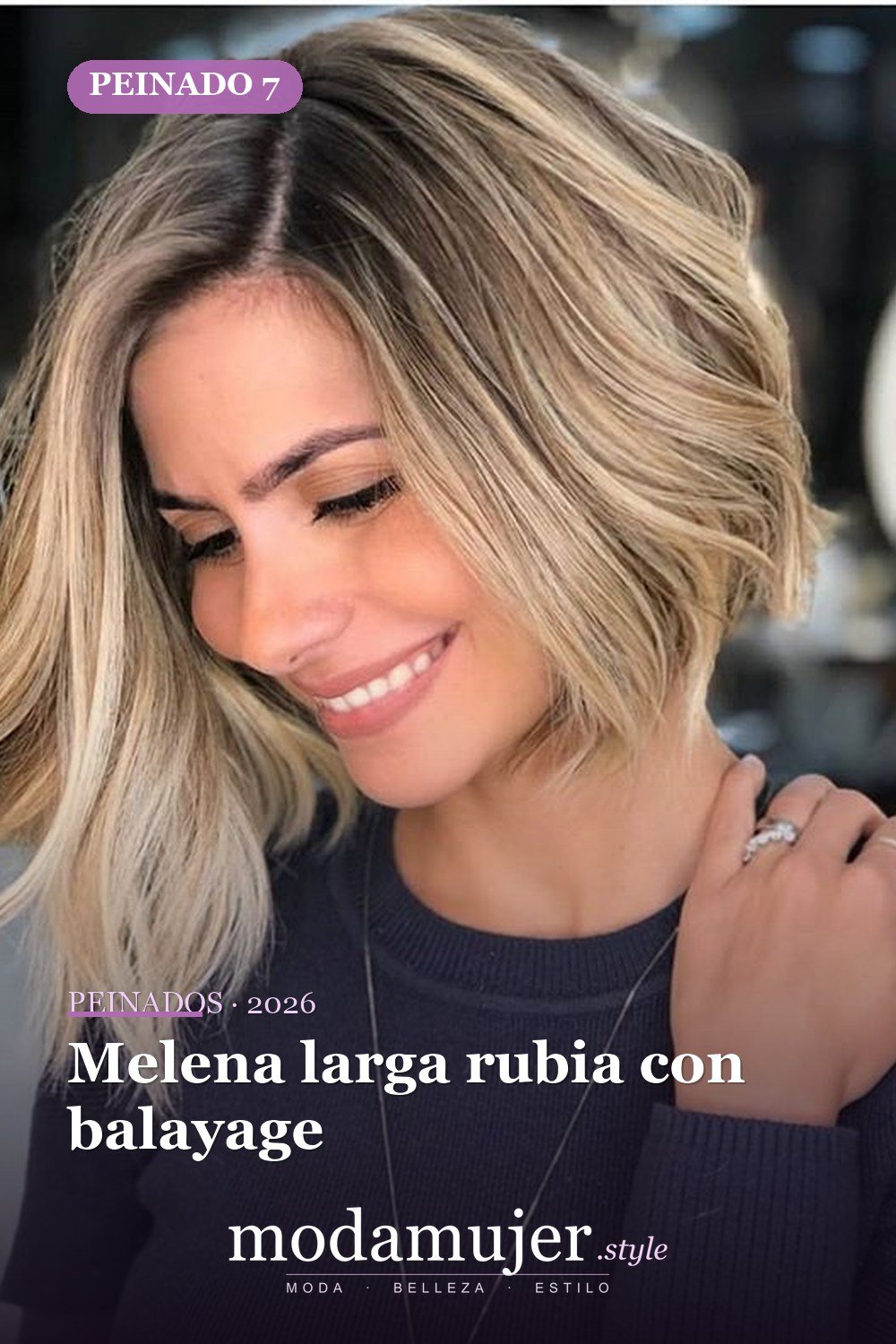 Melena larga rubia con balayage — 58 increíbles peinados rubios que te hacen elegante