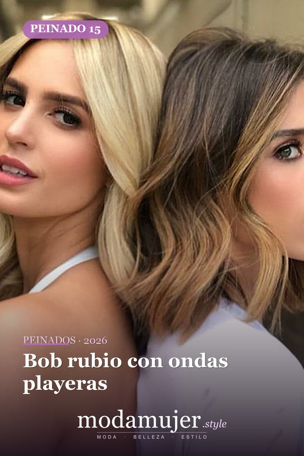 Bob rubio con ondas playeras — 58 increíbles peinados rubios que te hacen elegante