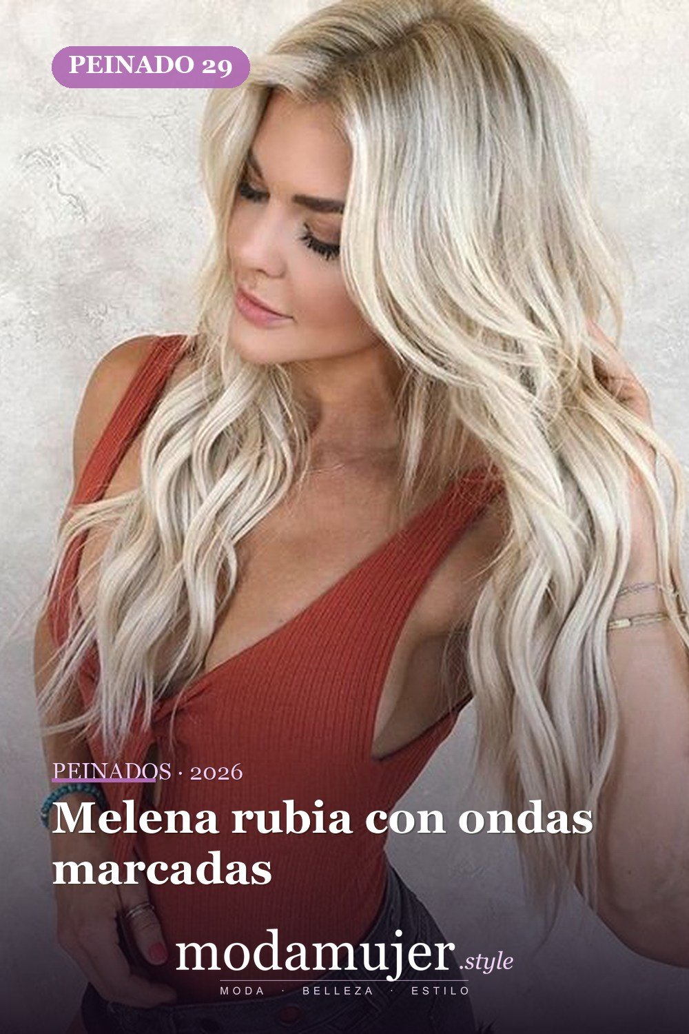 Melena rubia con ondas marcadas — 58 increíbles peinados rubios que te hacen elegante