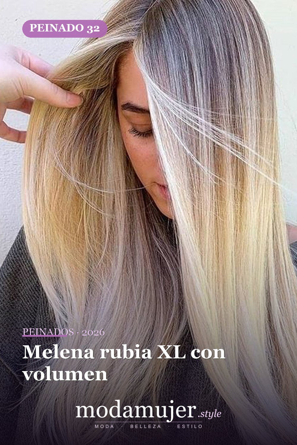 Melena rubia XL con volumen — 58 increíbles peinados rubios que te hacen elegante