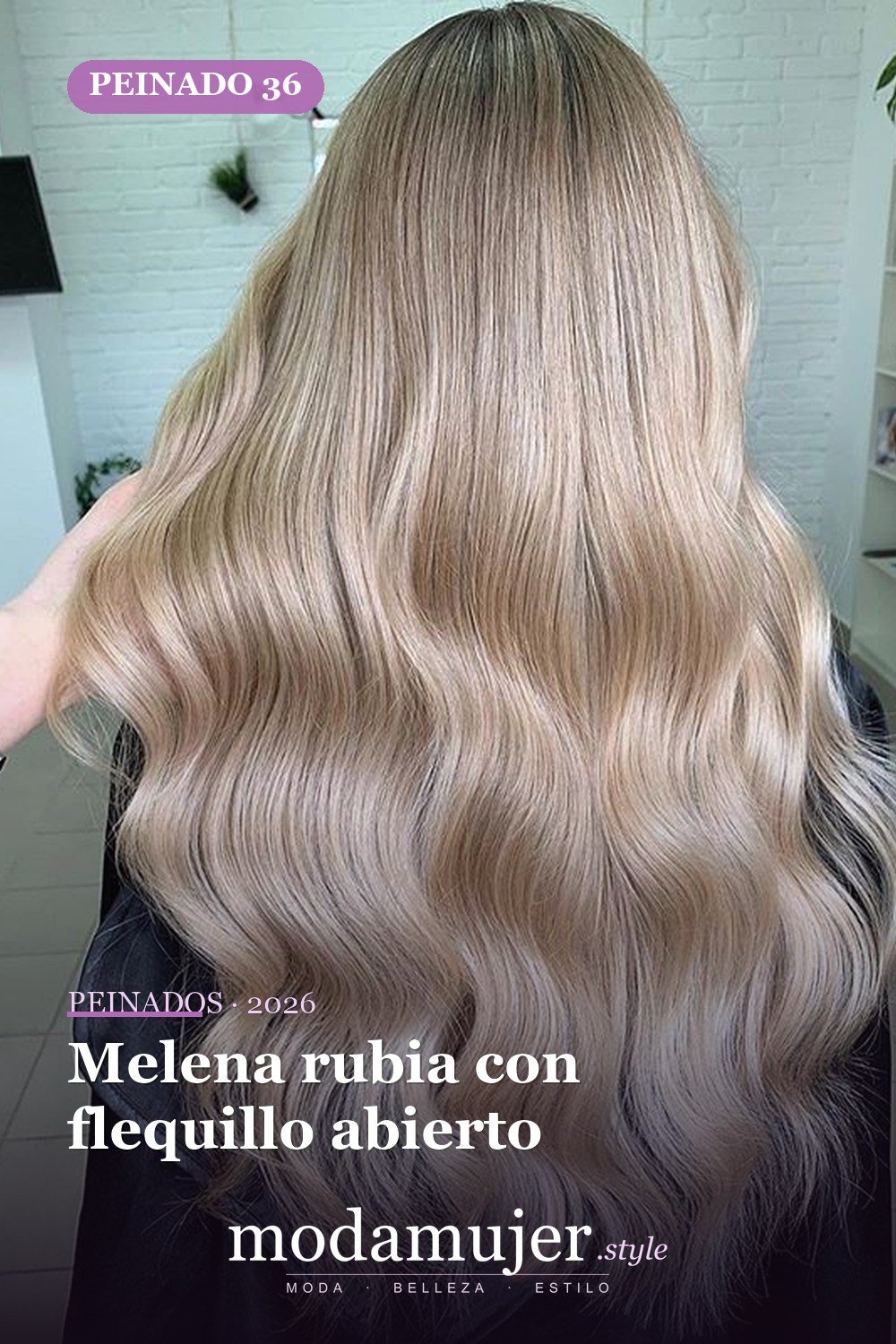 Melena rubia con flequillo abierto — 58 increíbles peinados rubios que te hacen elegante