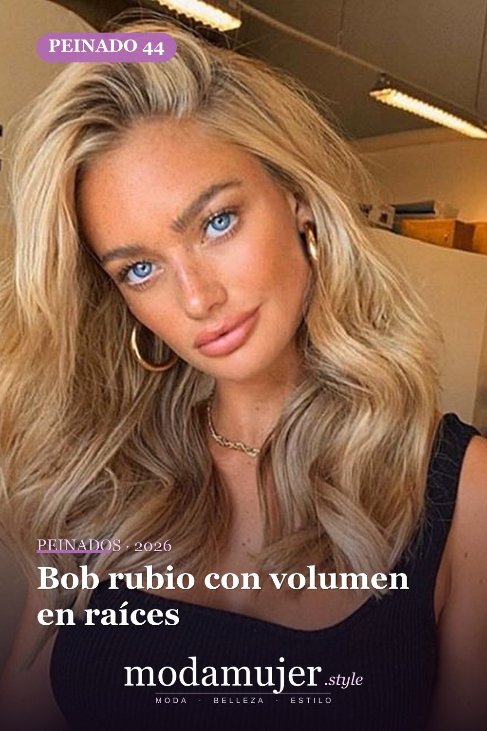 Bob rubio con volumen en raíces — 58 increíbles peinados rubios que te hacen elegante