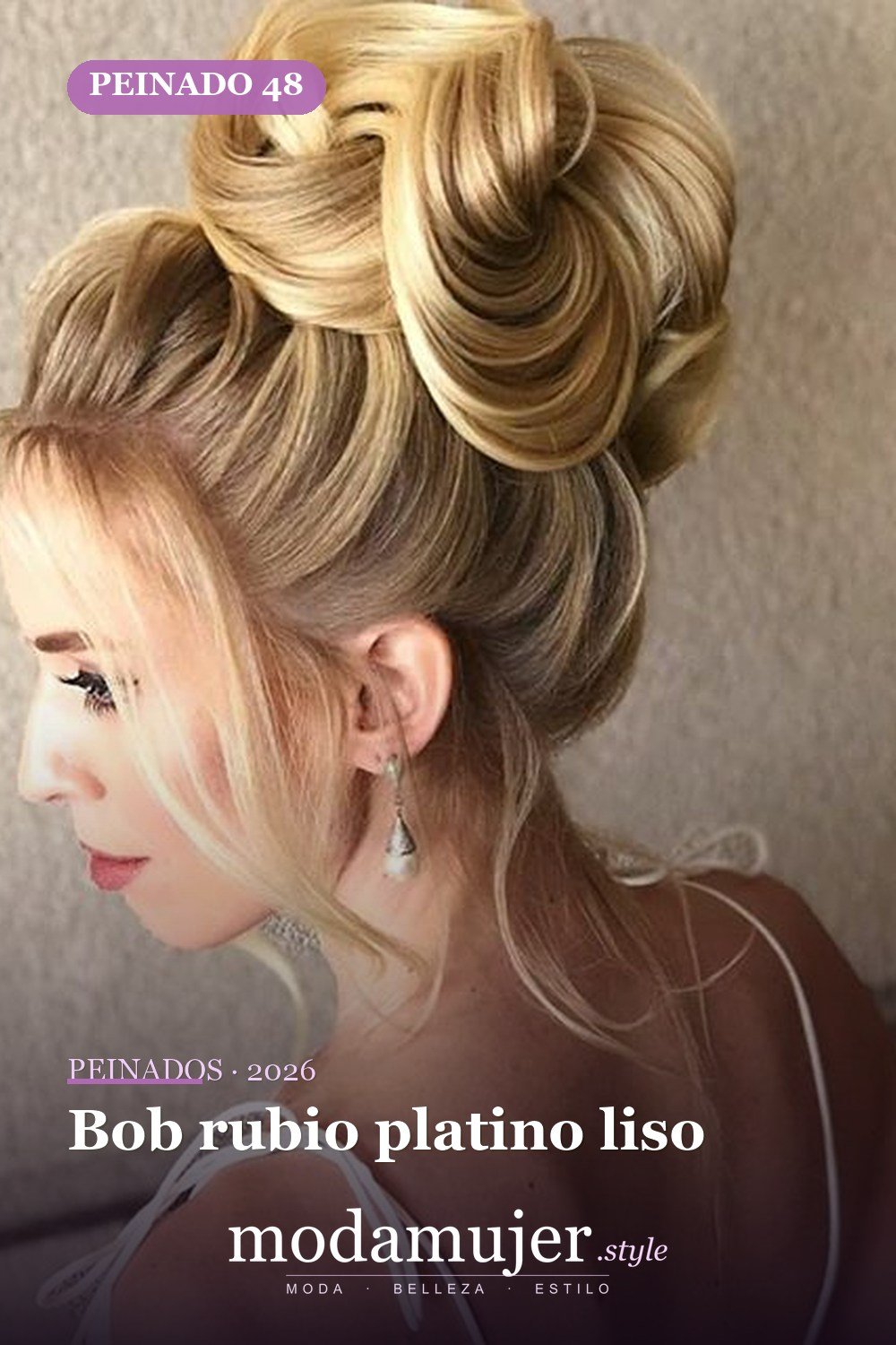 Bob rubio platino liso — 58 increíbles peinados rubios que te hacen elegante