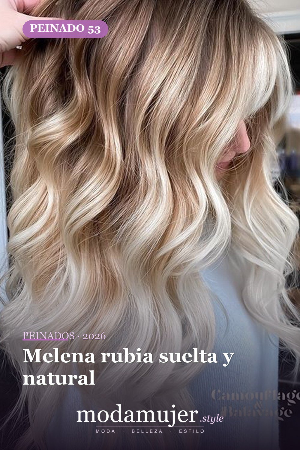 Melena rubia suelta y natural — 58 increíbles peinados rubios que te hacen elegante