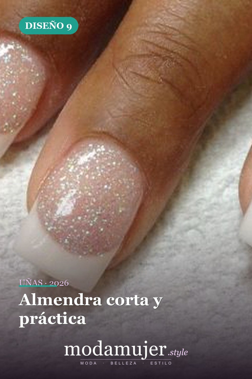 Almendra corta y práctica — 6 formas de uñas absolutamente hermosas que debes probar