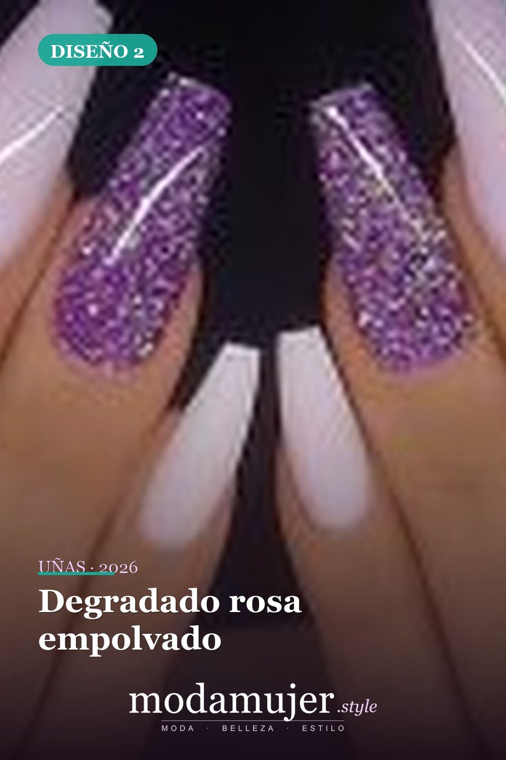 Degradado rosa empolvado — 60 hermosos diseños de uñas ombre que te encantarán