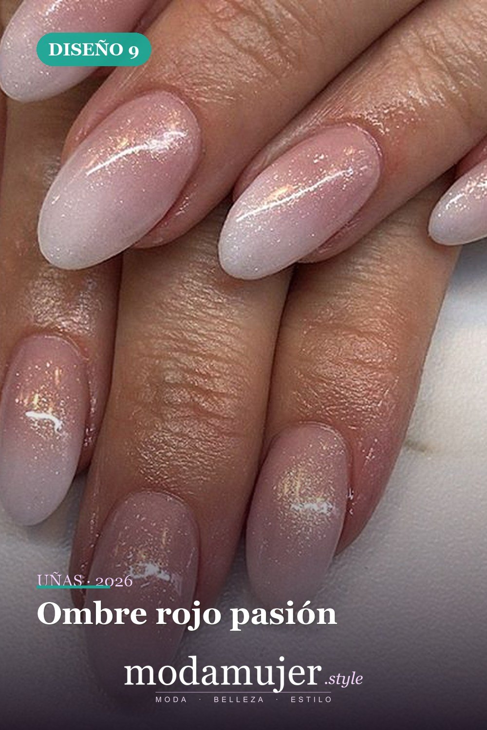 Ombre rojo pasión — 60 hermosos diseños de uñas ombre que te encantarán