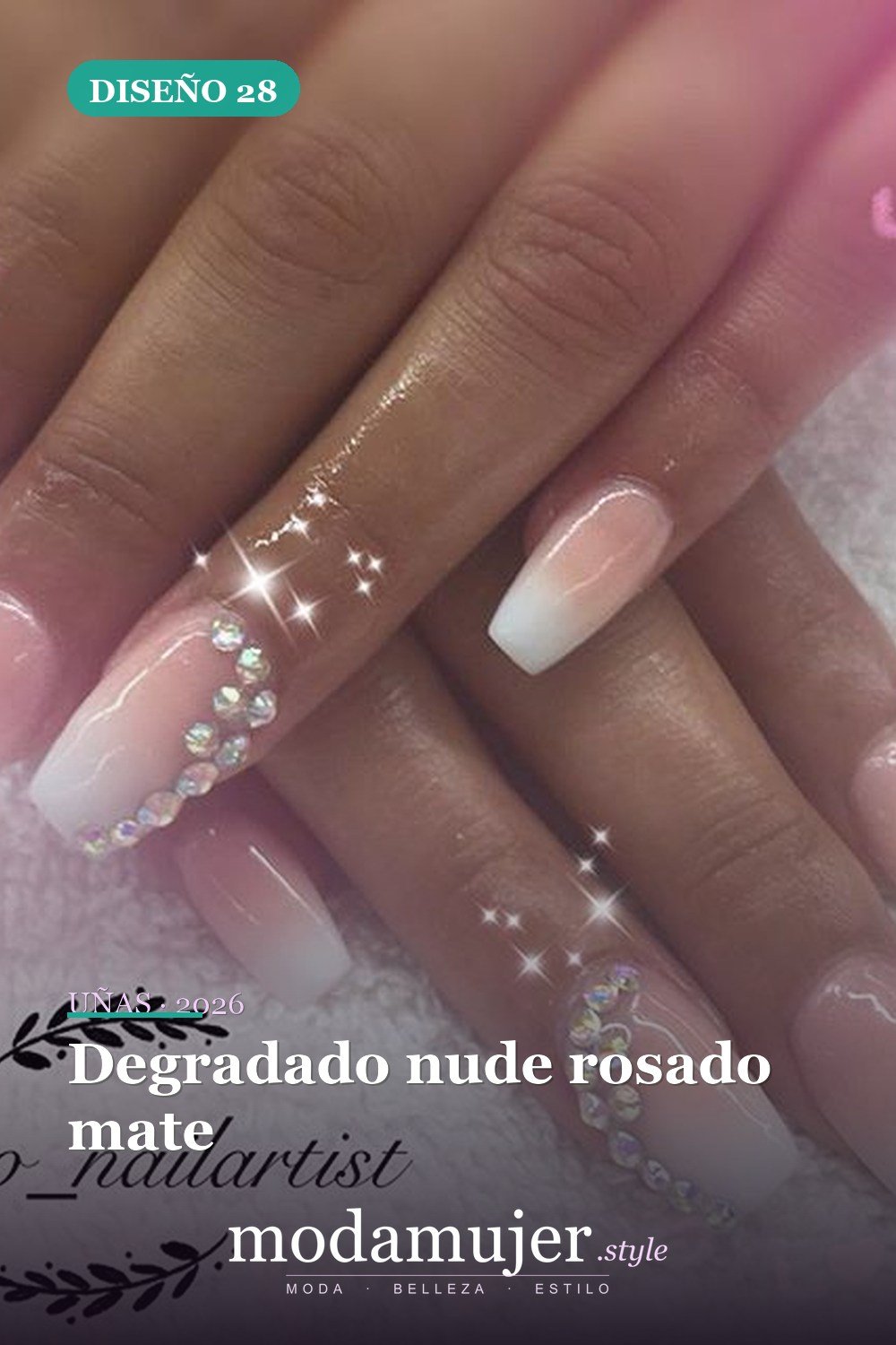 Degradado nude rosado mate — 60 hermosos diseños de uñas ombre que te encantarán