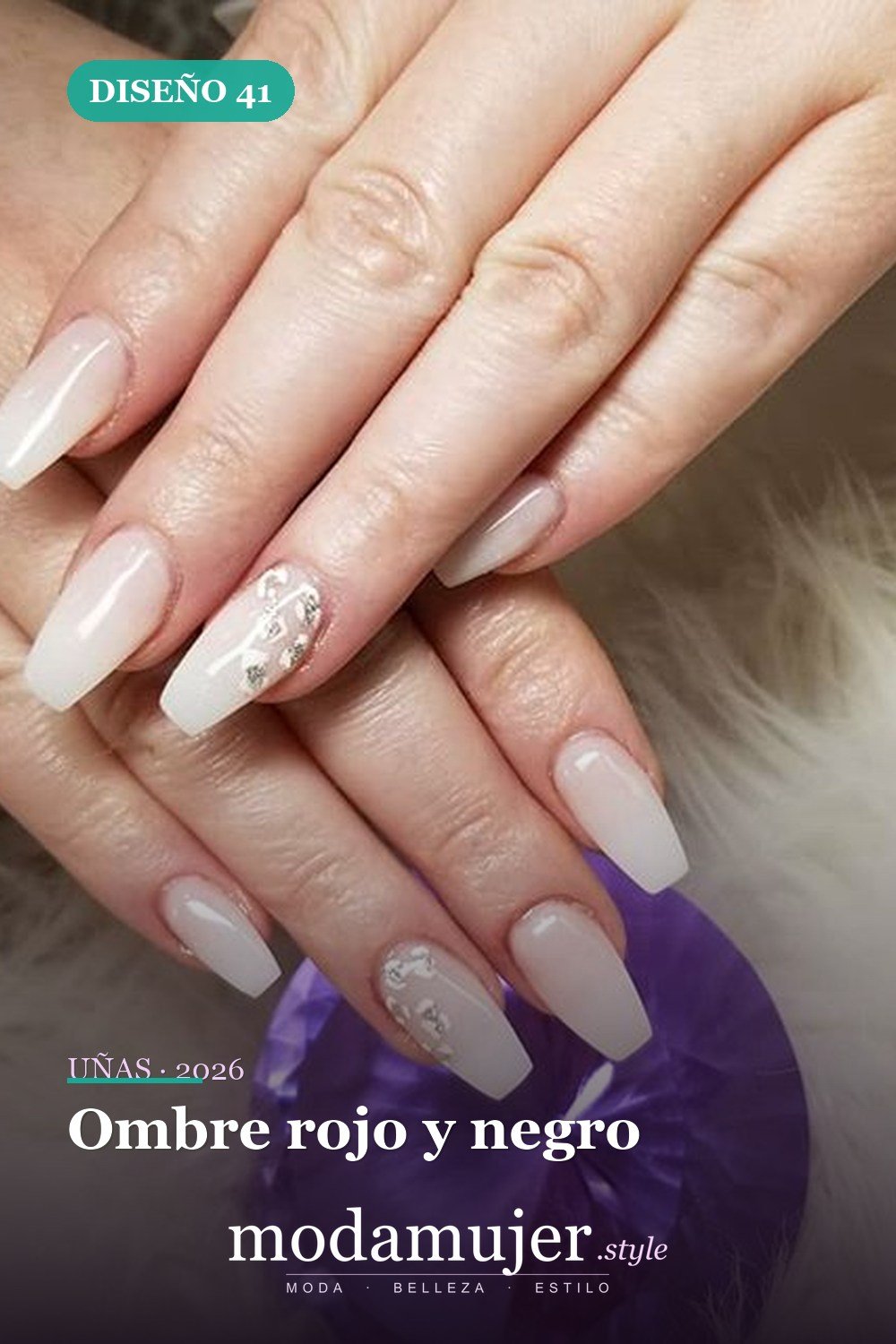 Ombre rojo y negro — 60 hermosos diseños de uñas ombre que te encantarán