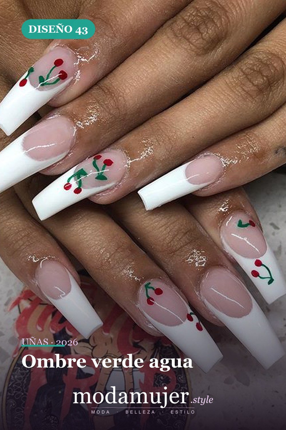 Ombre verde agua — 60 hermosos diseños de uñas ombre que te encantarán
