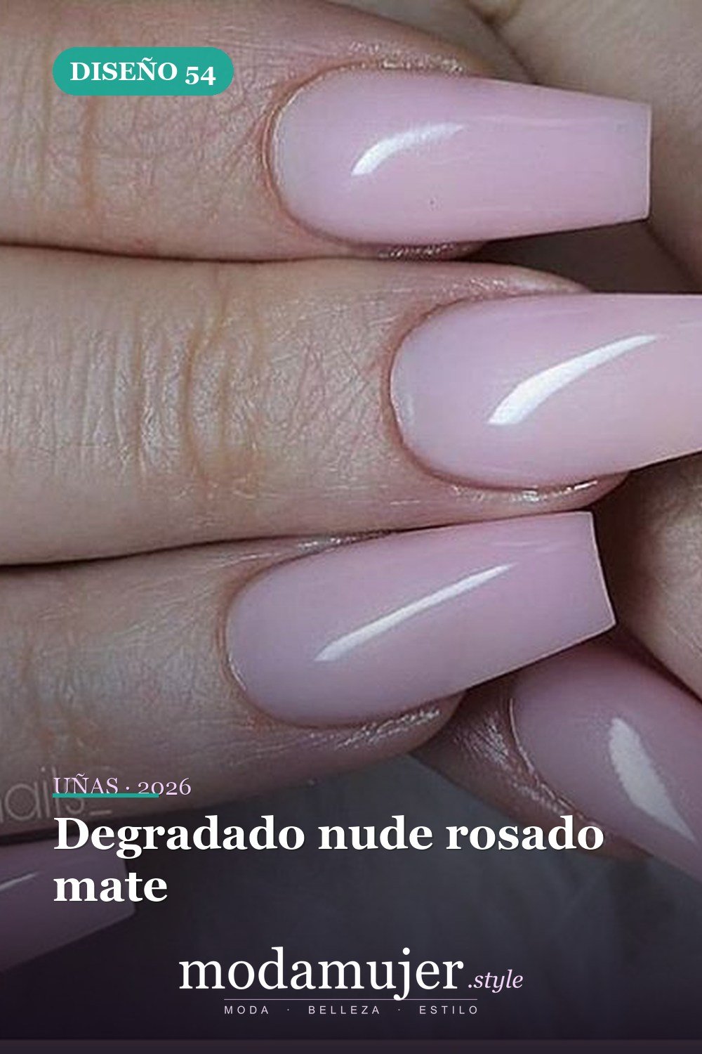 Degradado nude rosado mate — 60 hermosos diseños de uñas ombre que te encantarán