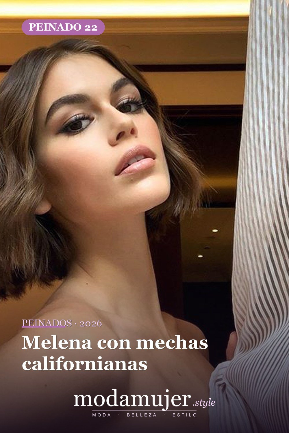 Melena con mechas californianas — 60 increíbles peinados hasta el hombro para elegir