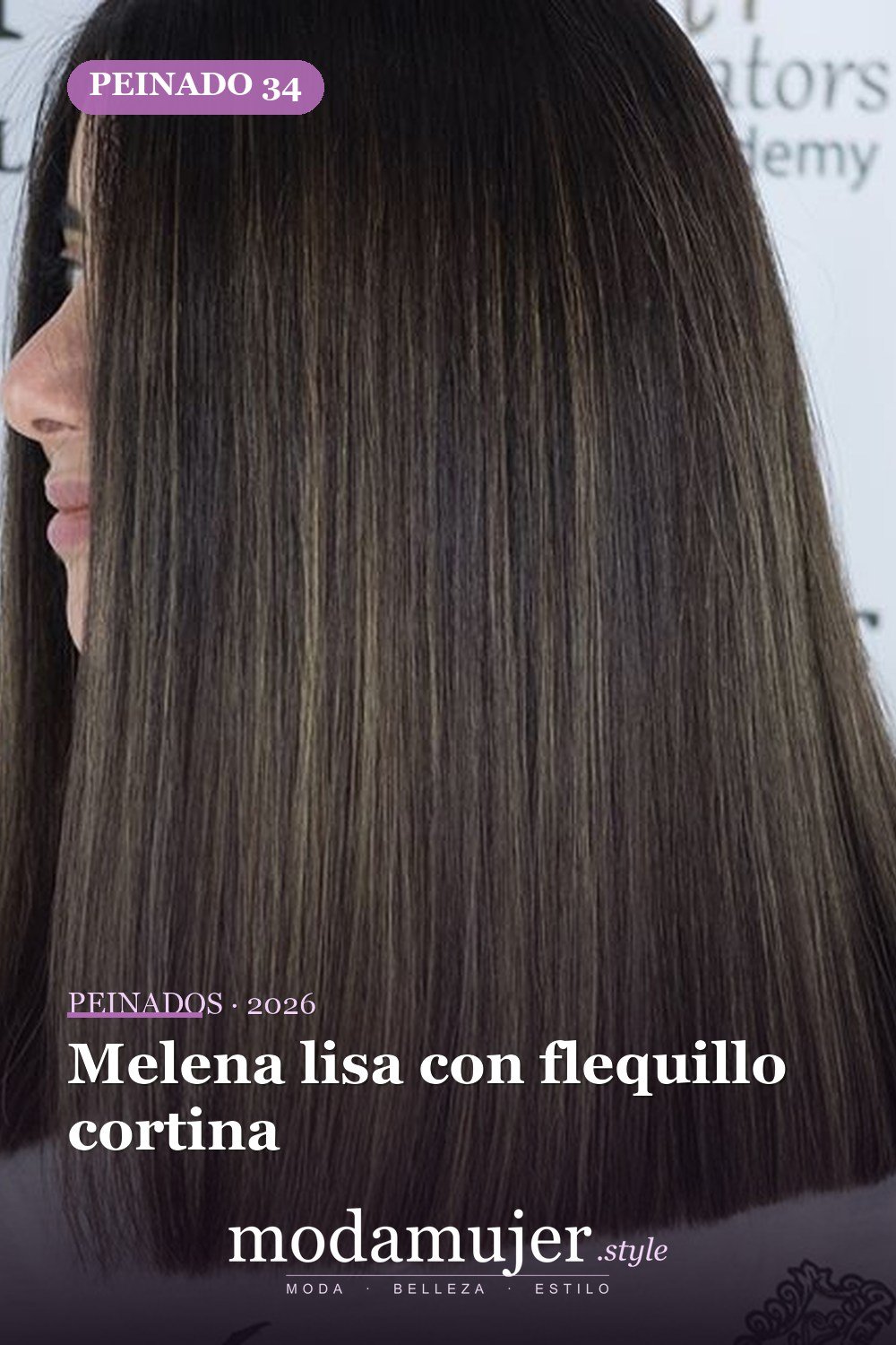 Melena lisa con flequillo cortina — 60 increíbles peinados hasta el hombro para elegir