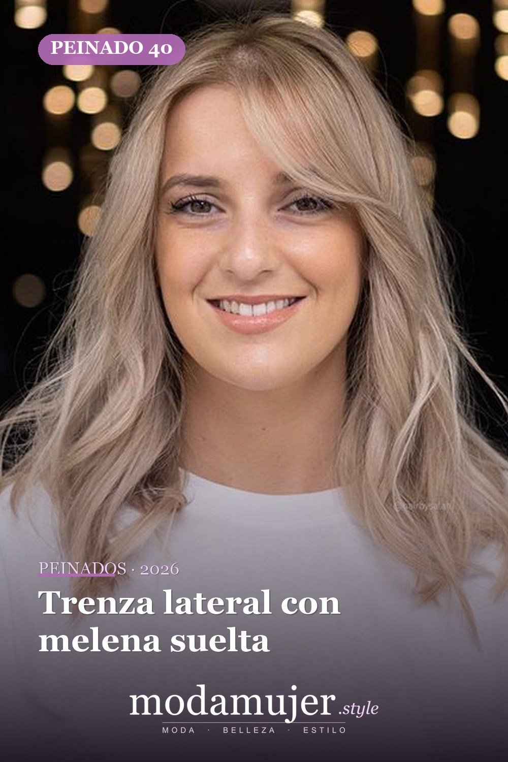 Trenza lateral con melena suelta — 60 increíbles peinados hasta el hombro para elegir
