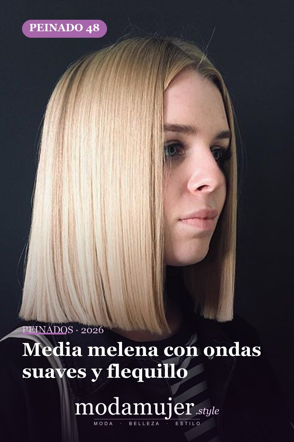 Media melena con ondas suaves y flequillo — 60 increíbles peinados hasta el hombro para elegir