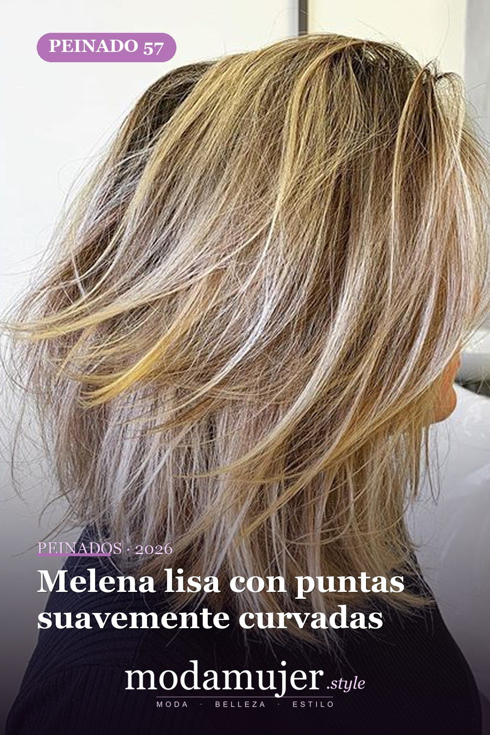 Melena lisa con puntas suavemente curvadas — 60 increíbles peinados hasta el hombro para elegir