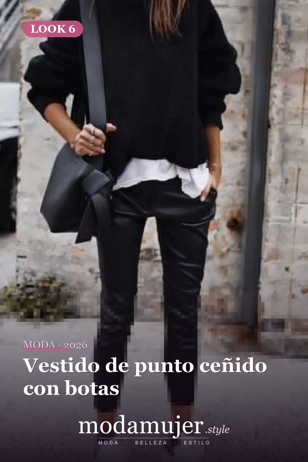 Vestido de punto ceñido con botas — 60+ Las mejores ideas de trajes de invierno de trabajo que te hacen más genial