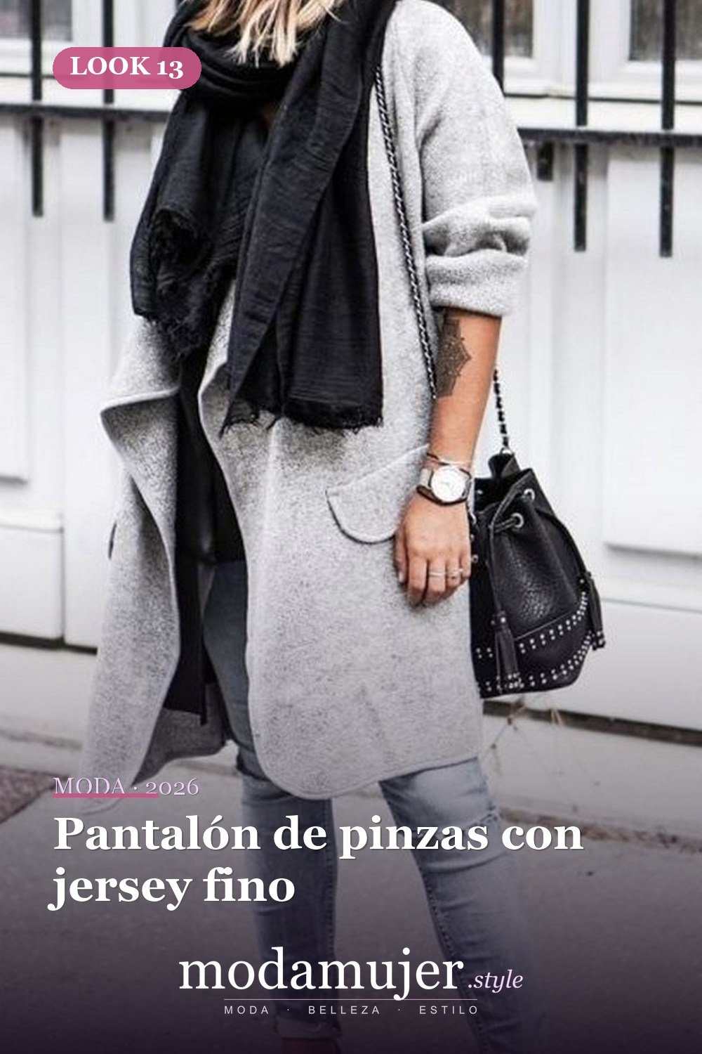 Pantalón de pinzas con jersey fino — 60+ Las mejores ideas de trajes de invierno de trabajo que te hacen más genial