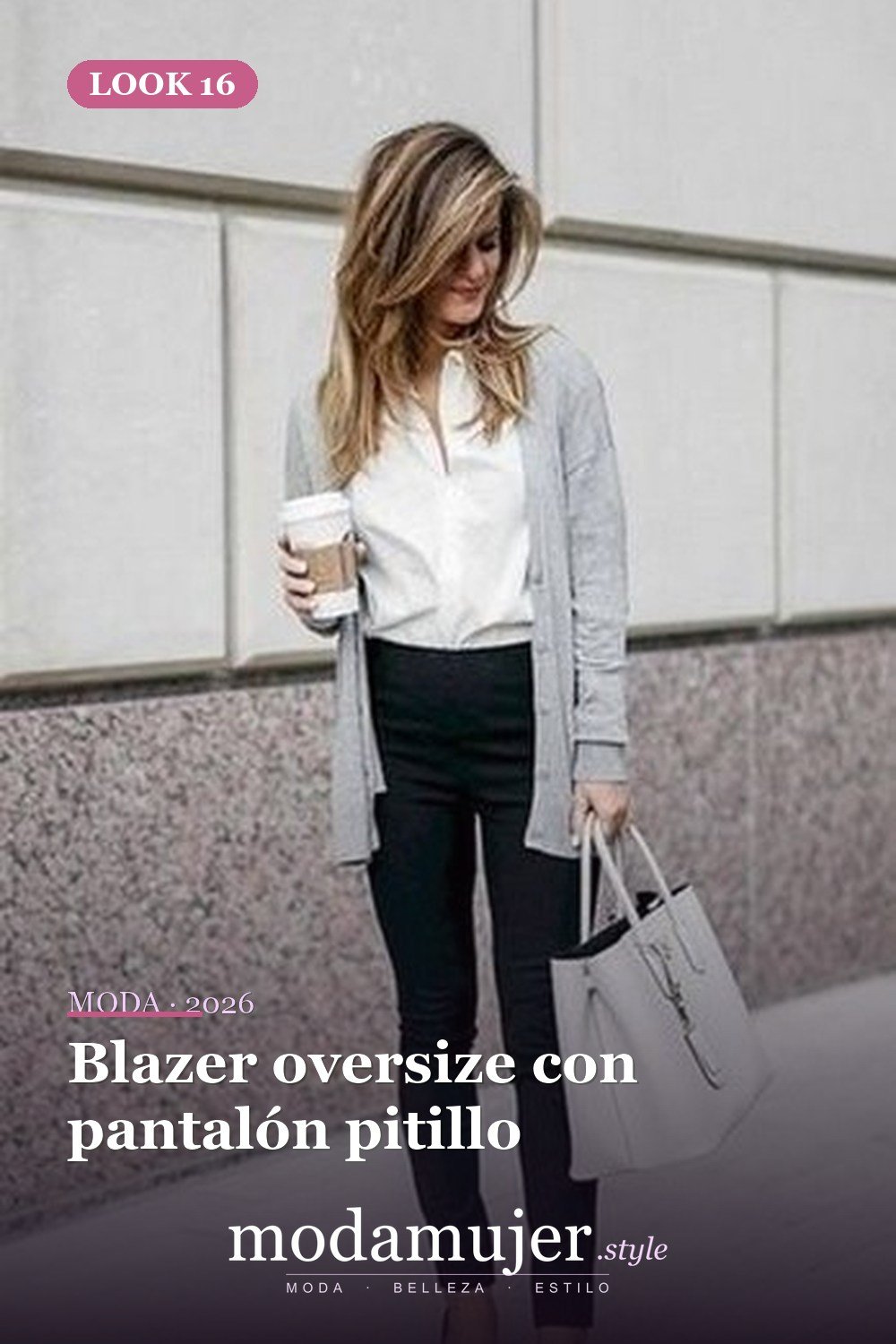 Blazer oversize con pantalón pitillo — 60+ Las mejores ideas de trajes de invierno de trabajo que te hacen más genial