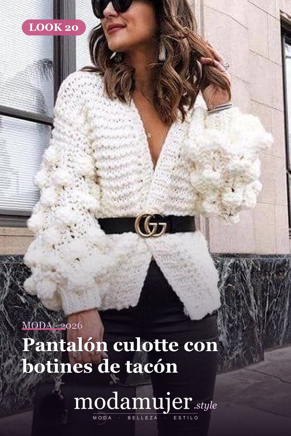 Pantalón culotte con botines de tacón — 60+ Las mejores ideas de trajes de invierno de trabajo que te hacen más genial