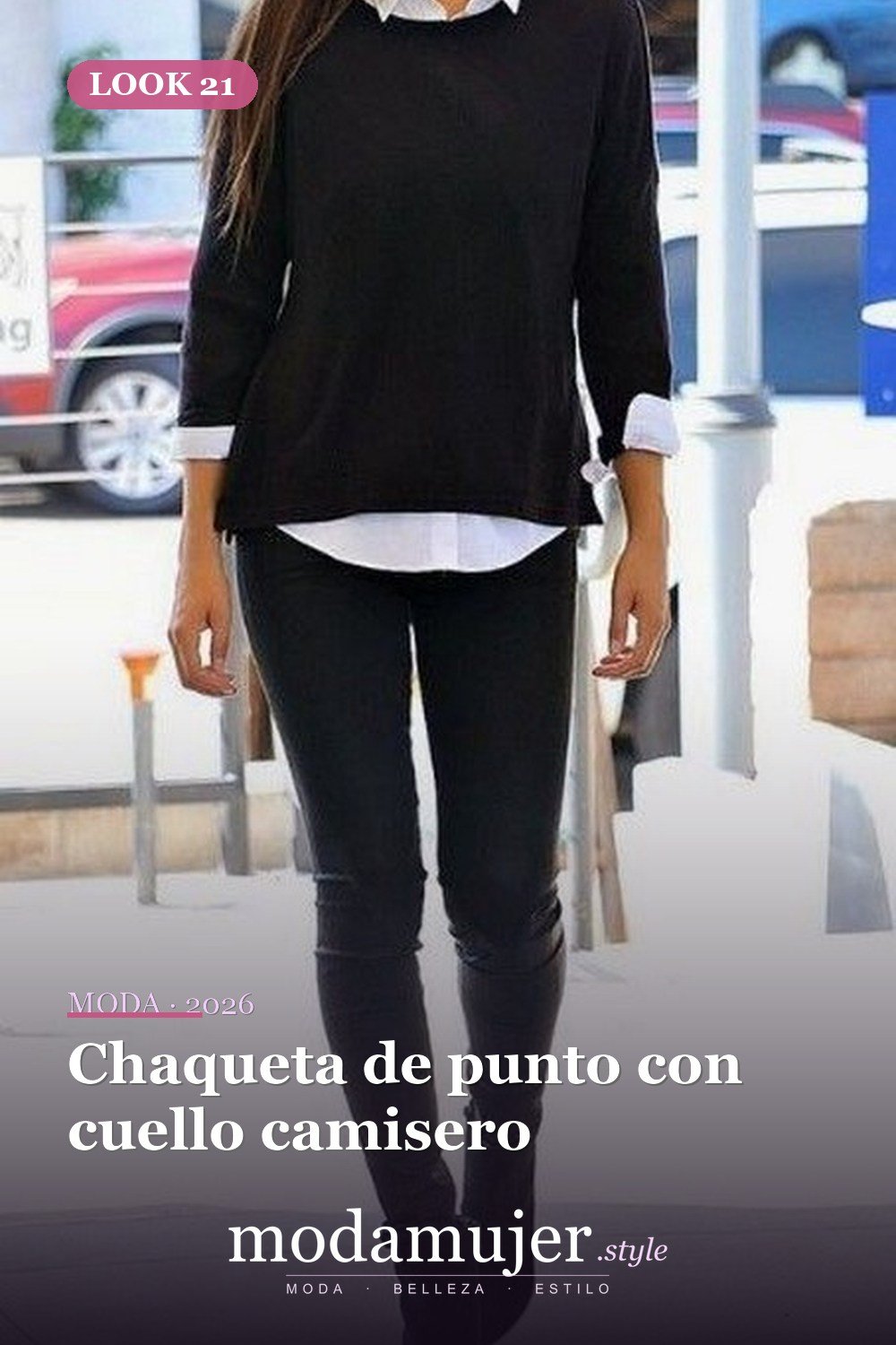 Chaqueta de punto con cuello camisero — 60+ Las mejores ideas de trajes de invierno de trabajo que te hacen más genial