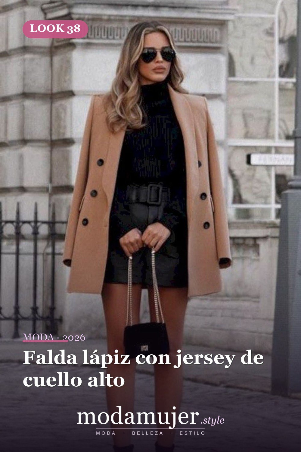 Falda lápiz con jersey de cuello alto — 60+ Las mejores ideas de trajes de invierno de trabajo que te hacen más genial
