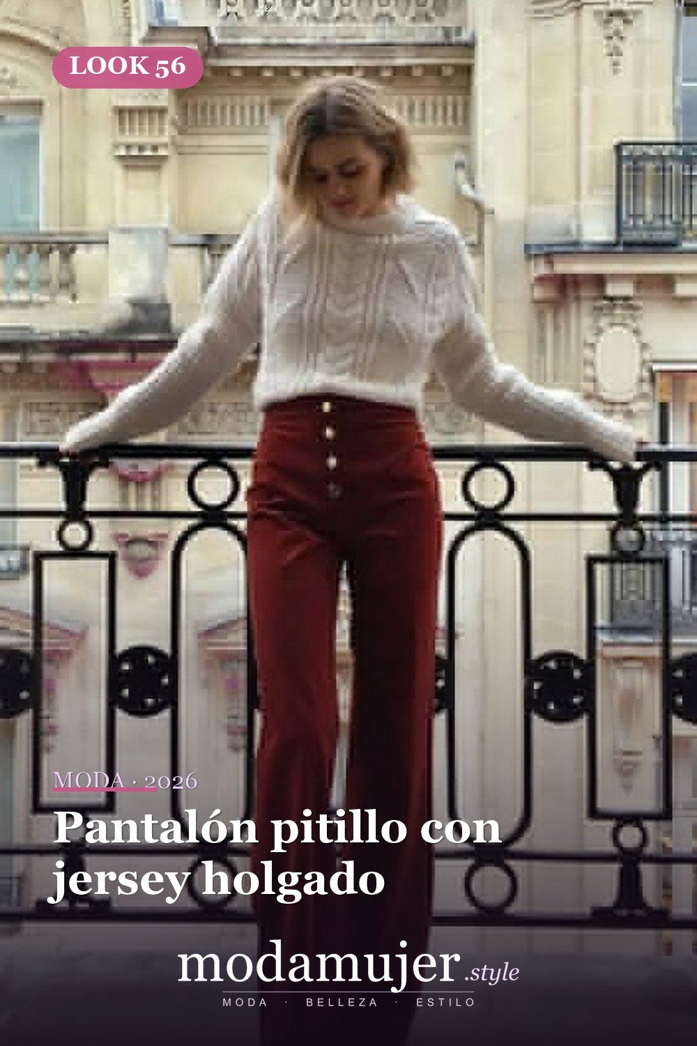 Pantalón pitillo con jersey holgado — 60+ Las mejores ideas de trajes de invierno de trabajo que te hacen más genial