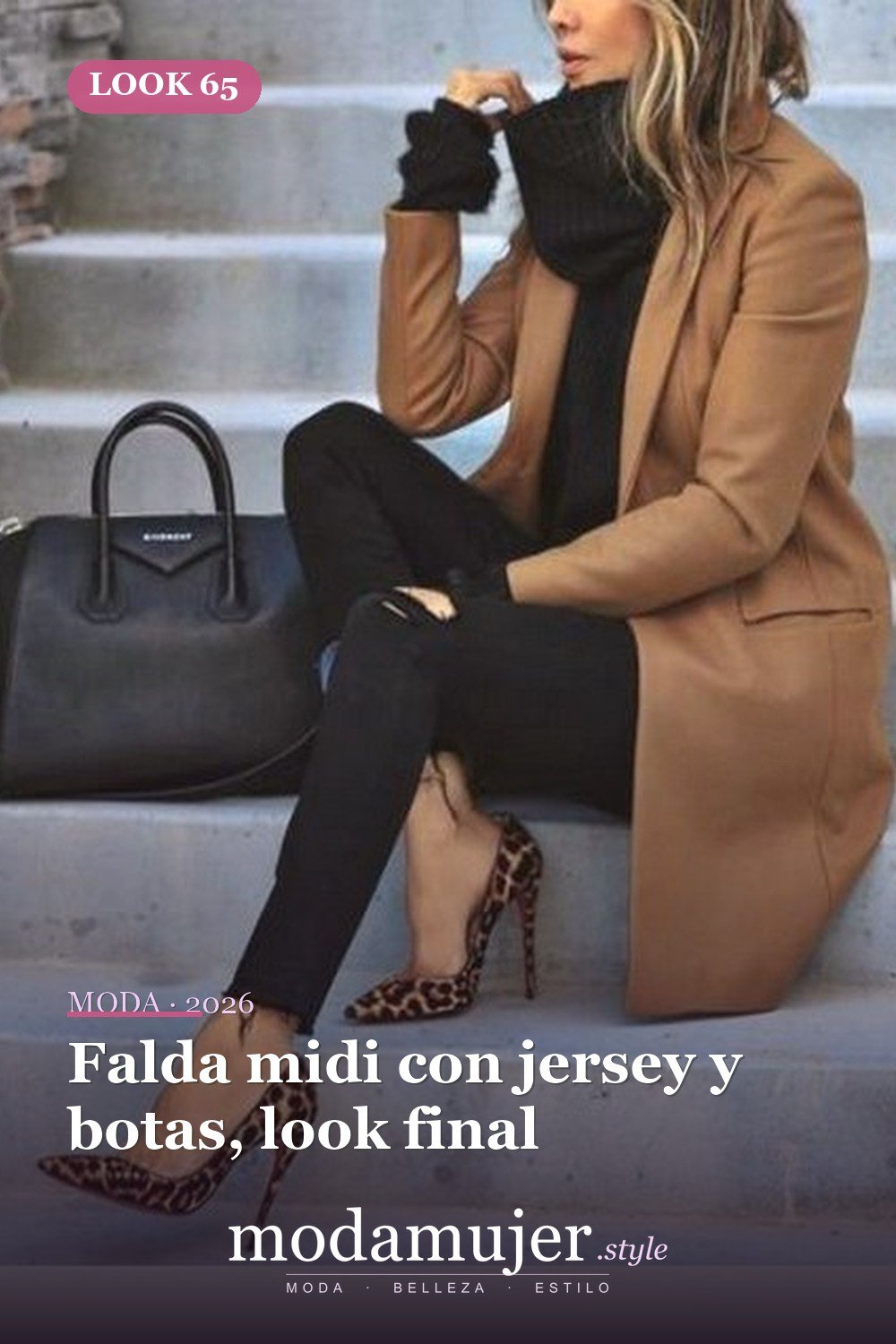 Falda midi con jersey y botas, look final — 60+ Las mejores ideas de trajes de invierno de trabajo que te hacen más genial