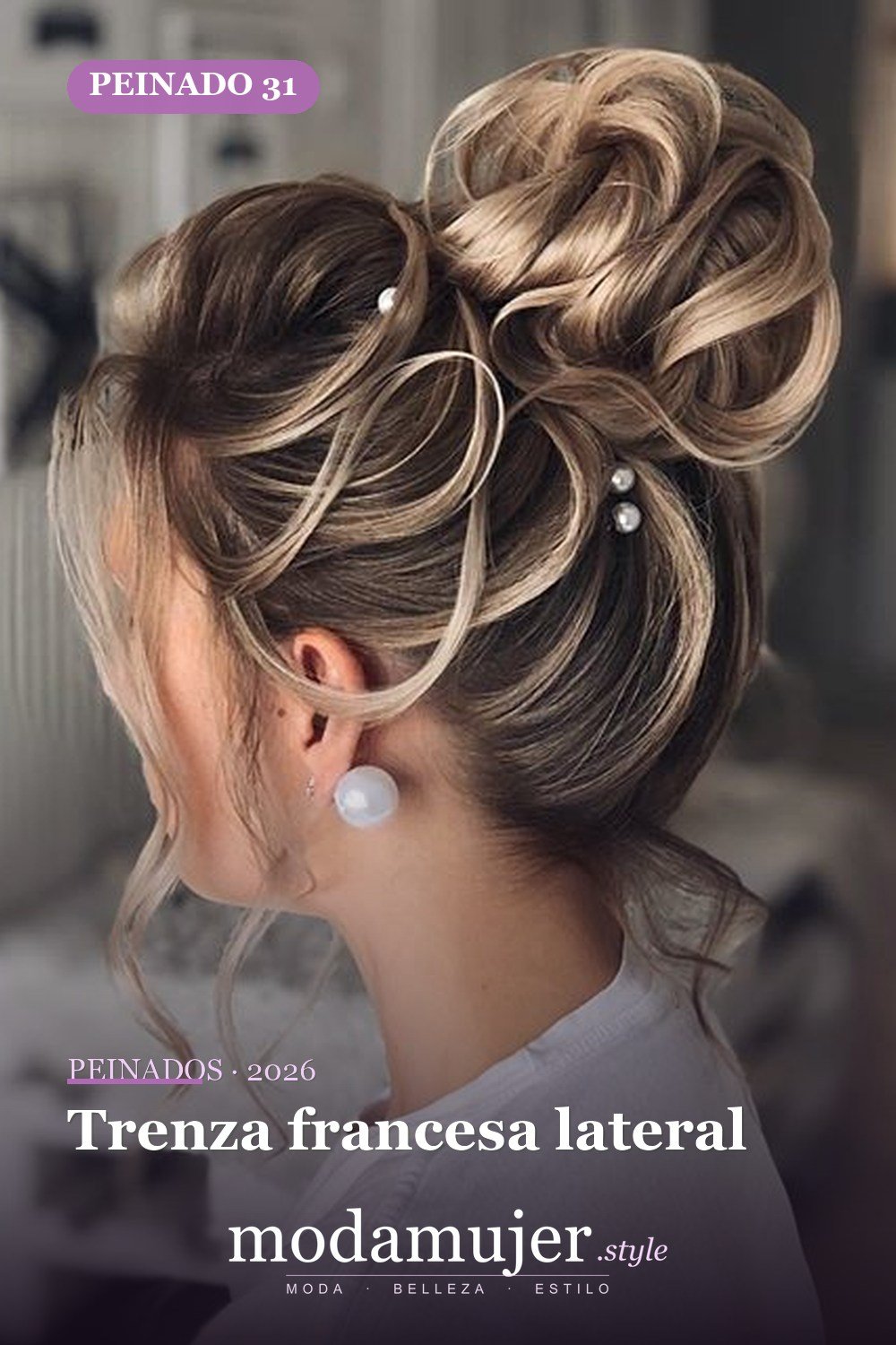 Trenza francesa lateral — 62 ideas de peinados románticos para bodas y ocasiones especiales