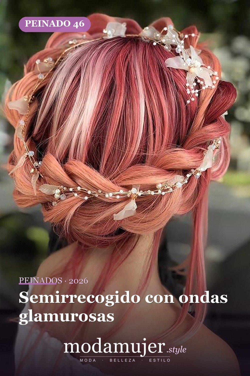 Semirrecogido con ondas glamurosas — 62 ideas de peinados románticos para bodas y ocasiones especiales