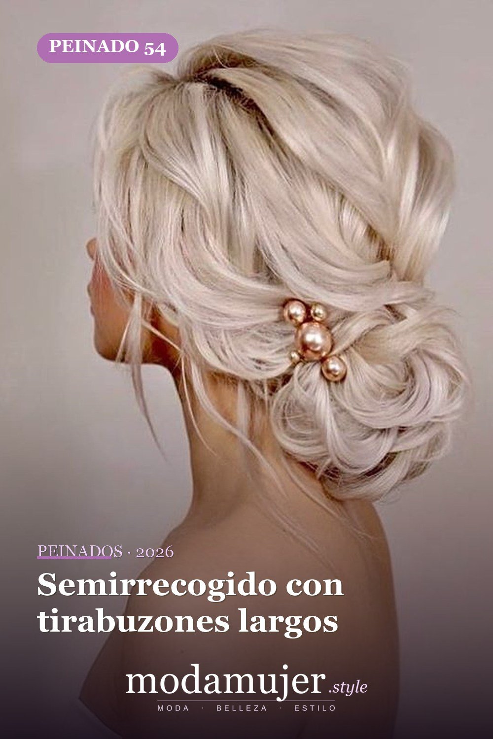 Semirrecogido con tirabuzones largos — 62 ideas de peinados románticos para bodas y ocasiones especiales
