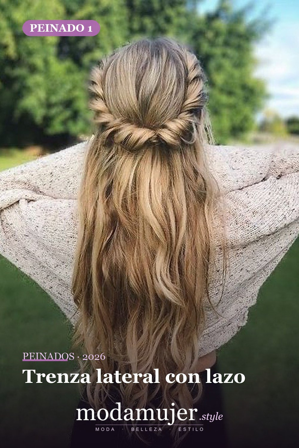 Trenza lateral con lazo — 64 hermosos peinados para chicas