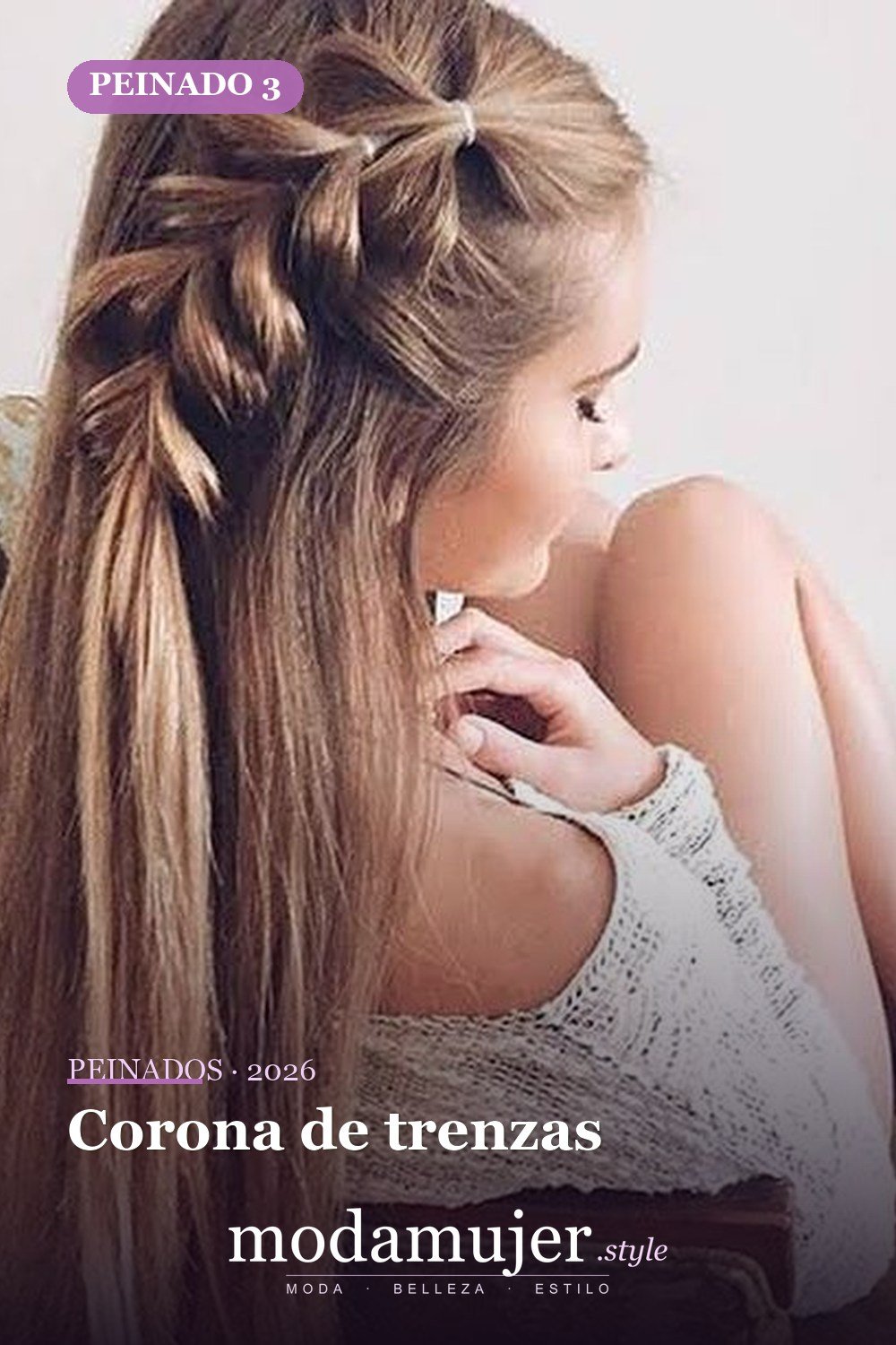 Corona de trenzas — 64 hermosos peinados para chicas