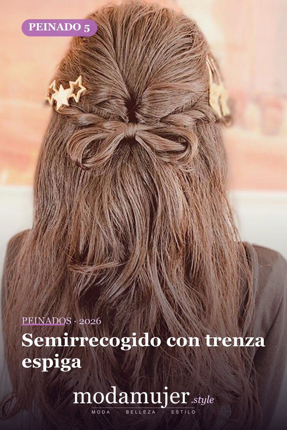 Semirrecogido con trenza espiga — 64 hermosos peinados para chicas