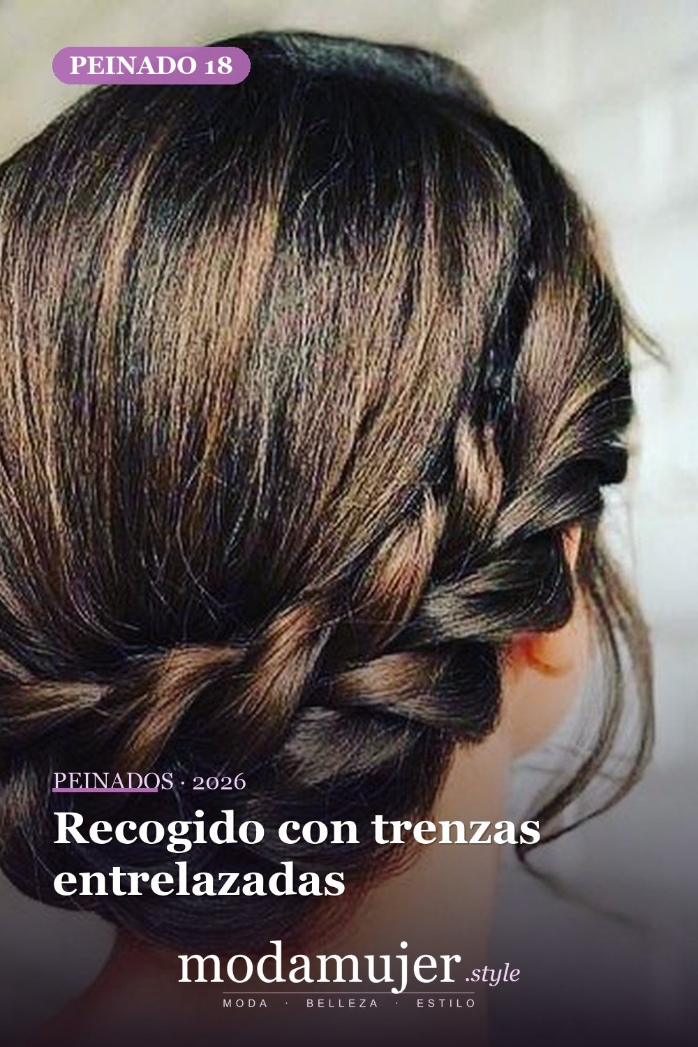 Recogido con trenzas entrelazadas — 64 hermosos peinados para chicas