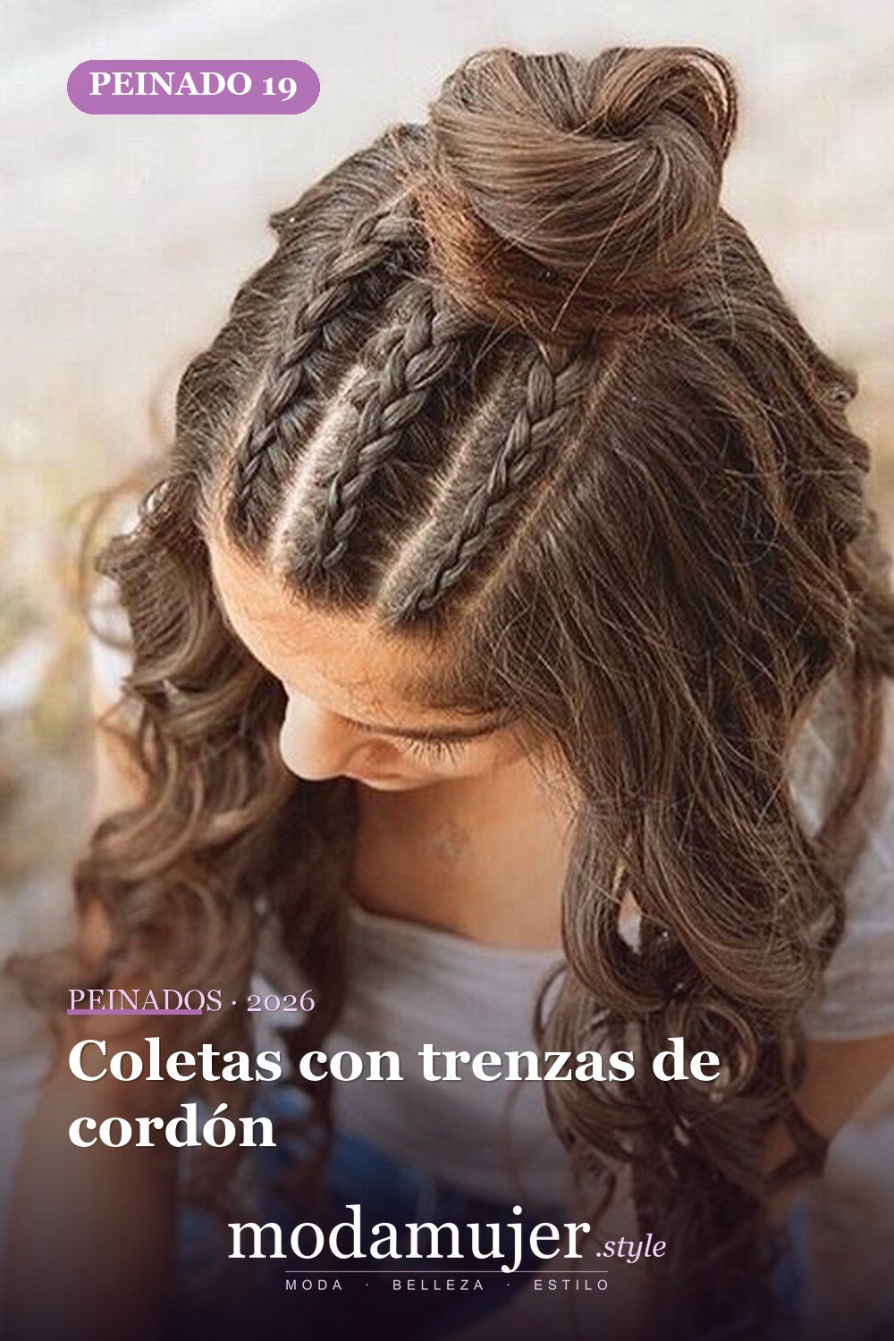 Coletas con trenzas de cordón — 64 hermosos peinados para chicas