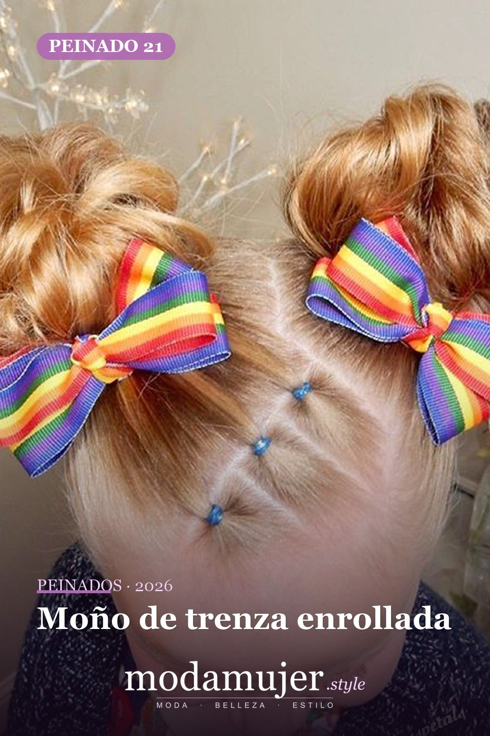 Moño de trenza enrollada — 64 hermosos peinados para chicas