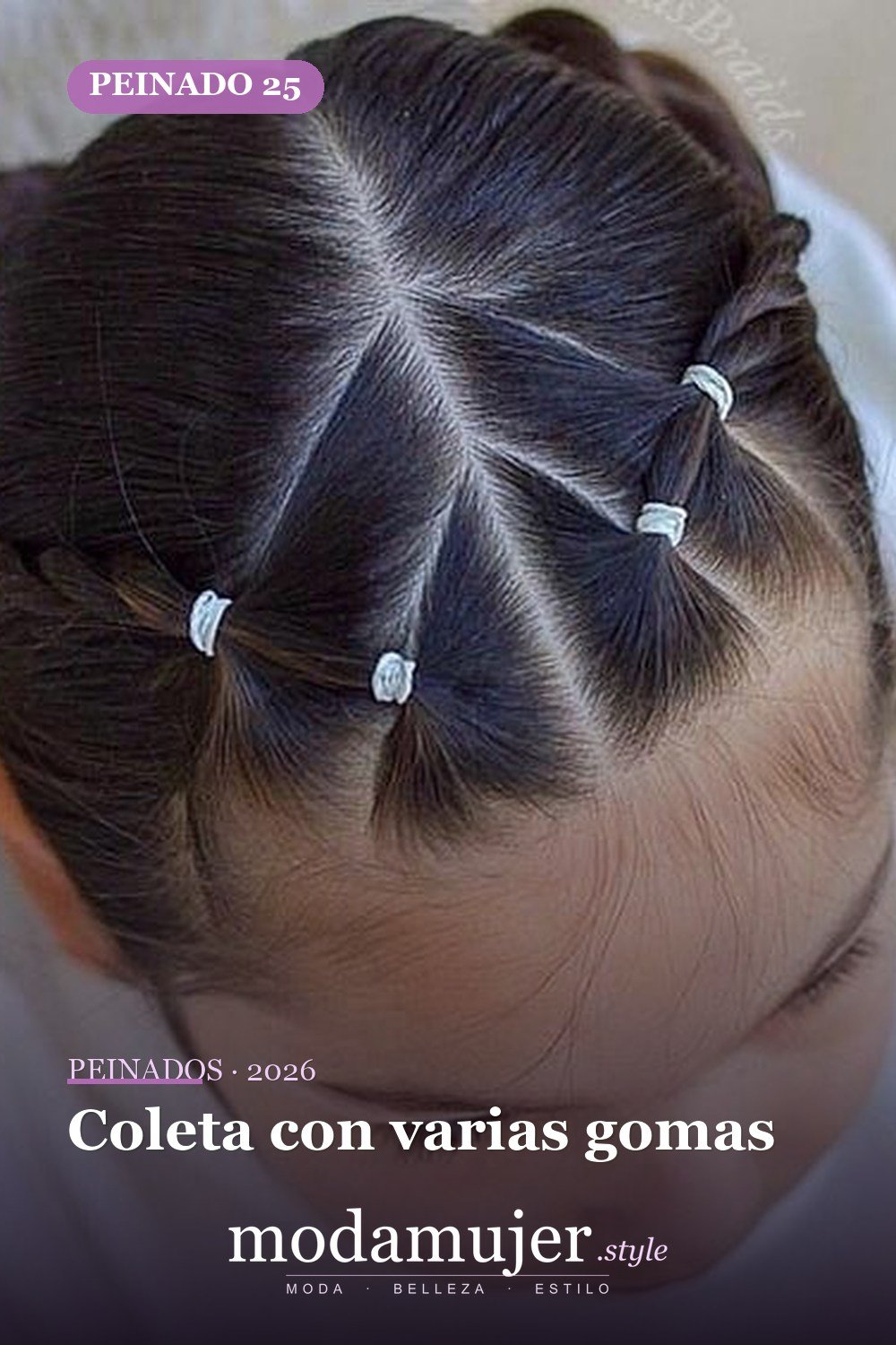 Coleta con varias gomas — 64 hermosos peinados para chicas