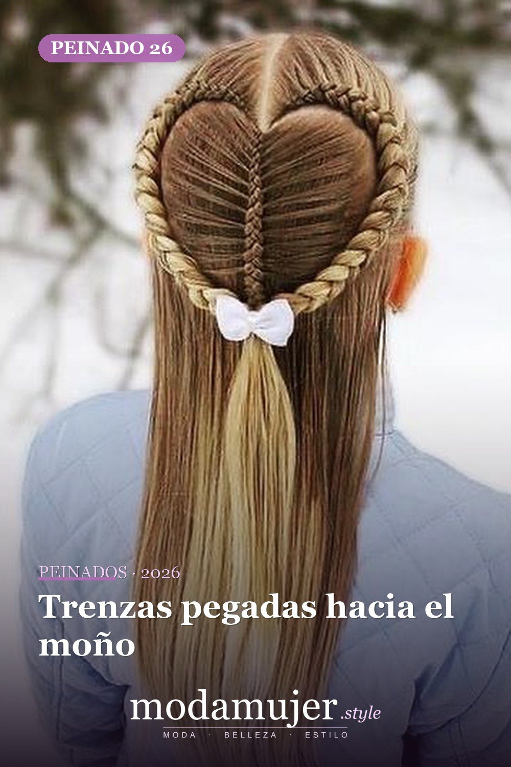 Trenzas pegadas hacia el moño — 64 hermosos peinados para chicas