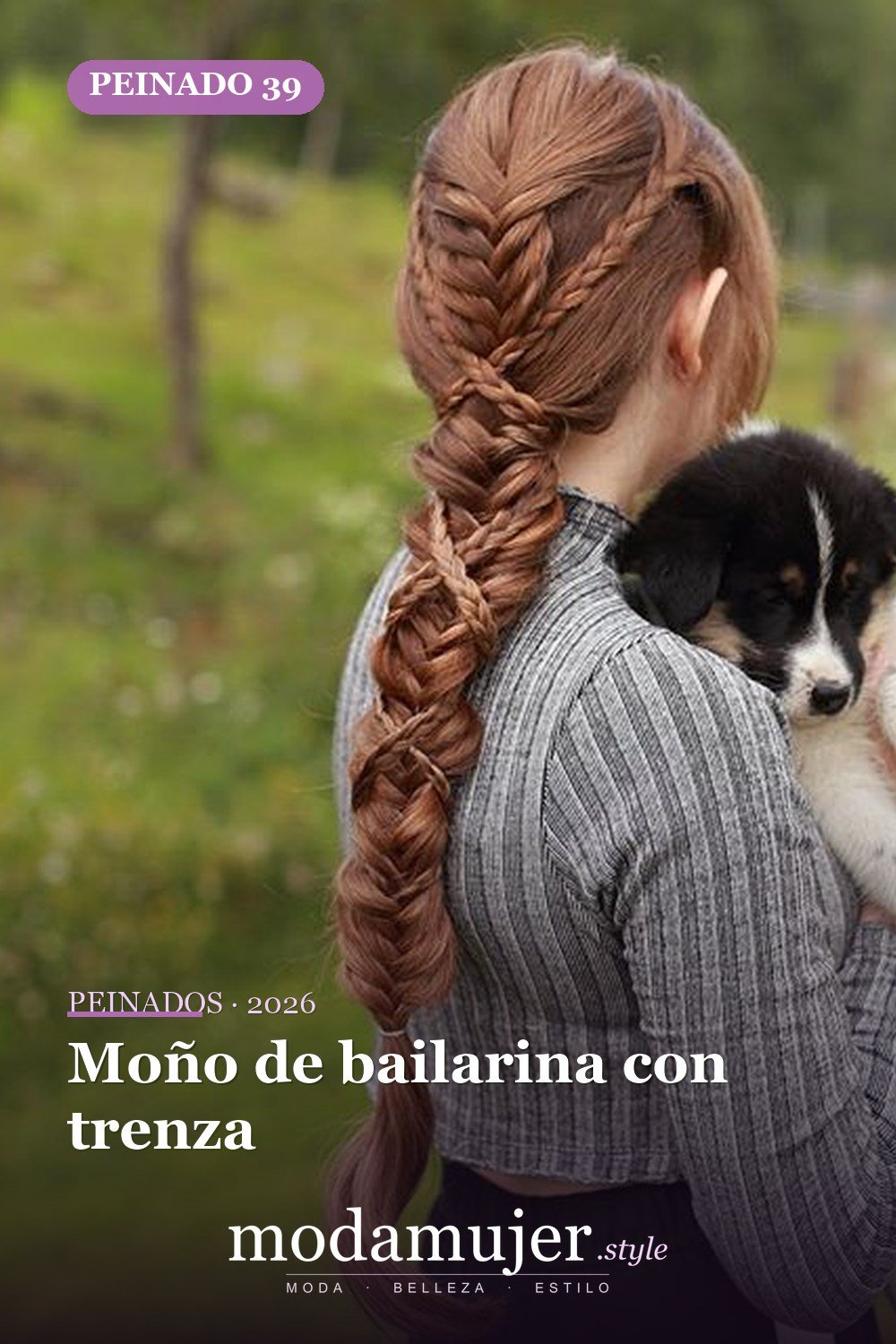 Moño de bailarina con trenza — 64 hermosos peinados para chicas