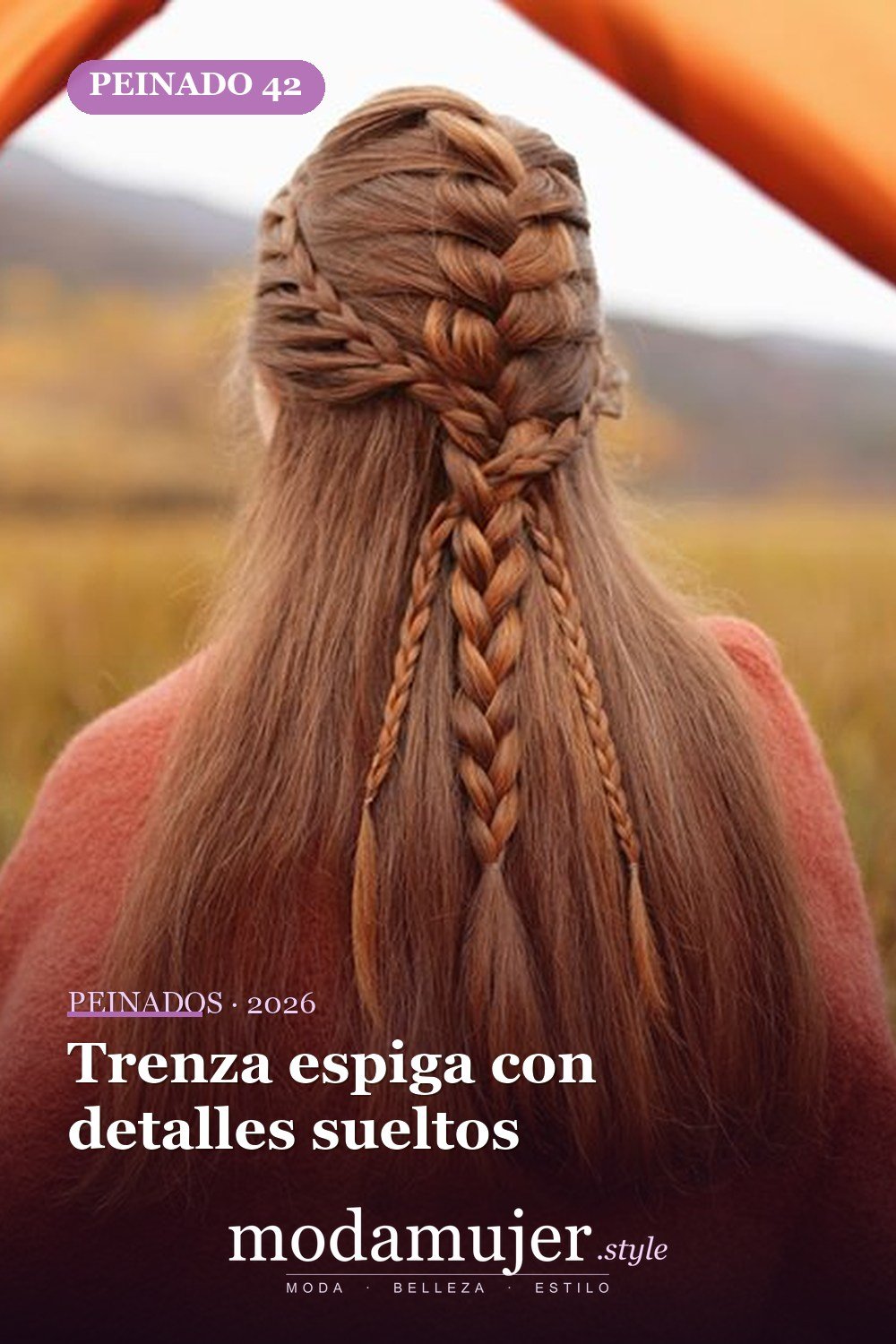 Trenza espiga con detalles sueltos — 64 hermosos peinados para chicas