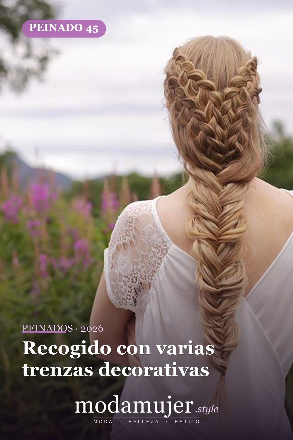 Recogido con varias trenzas decorativas — 64 hermosos peinados para chicas