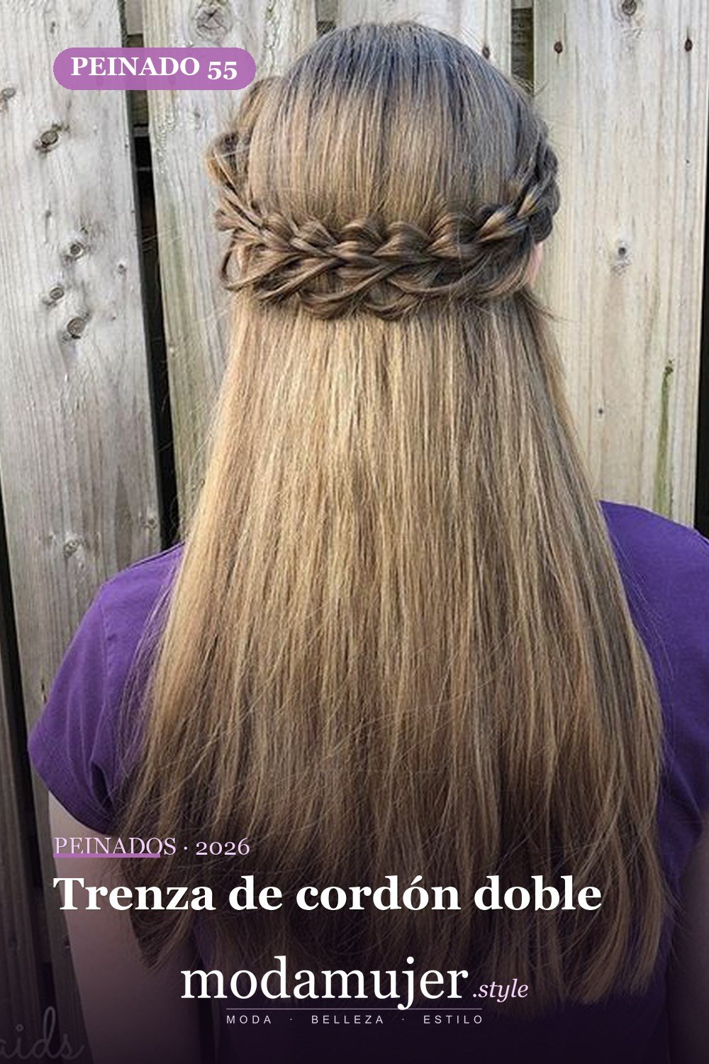Trenza de cordón doble — 64 hermosos peinados para chicas