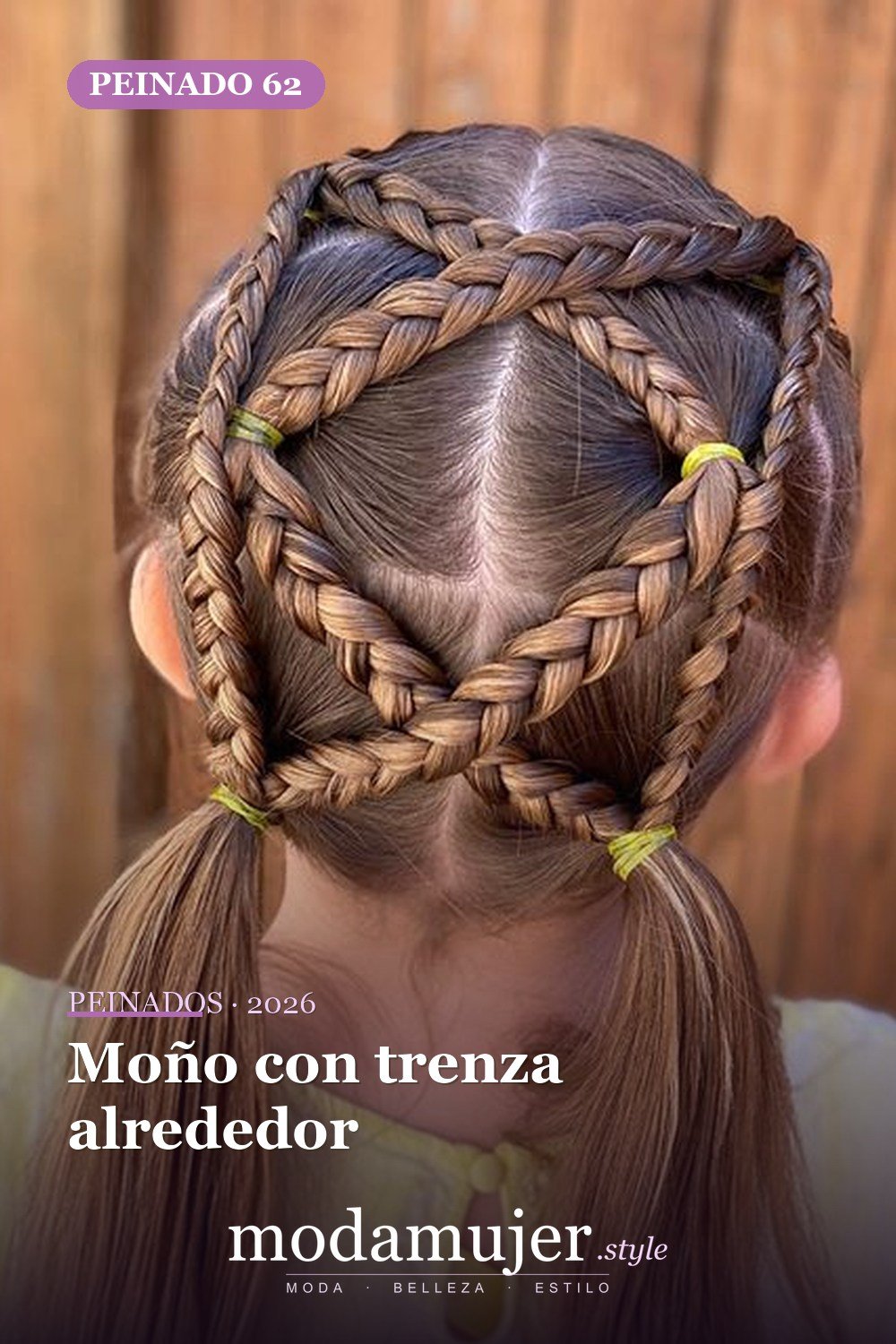 Moño con trenza alrededor — 64 hermosos peinados para chicas