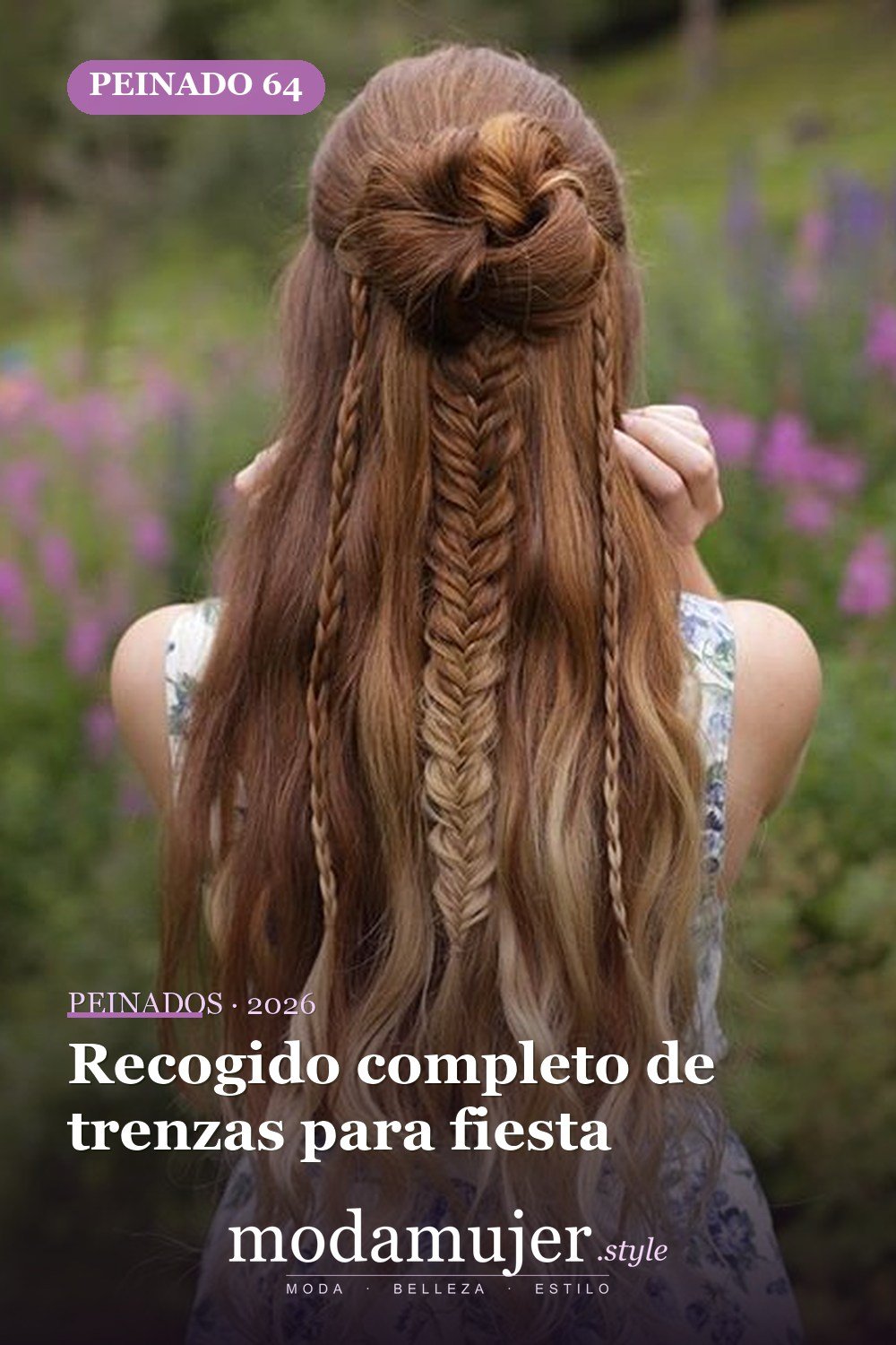 Recogido completo de trenzas para fiesta — 64 hermosos peinados para chicas
