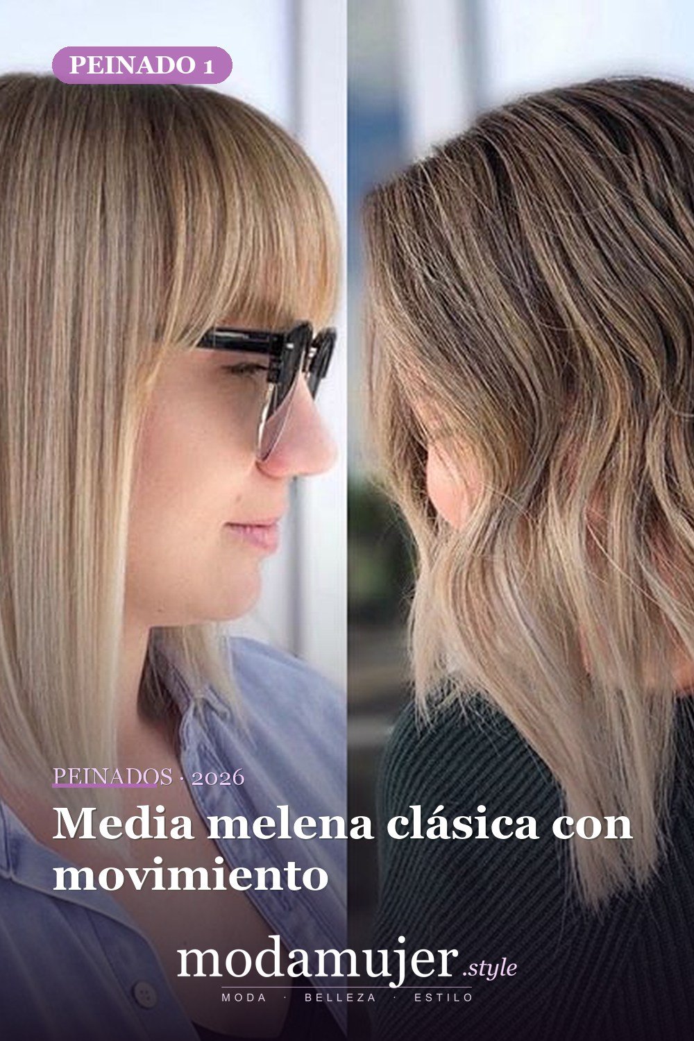 Media melena clásica con movimiento — 65 mejores peinados de media melena