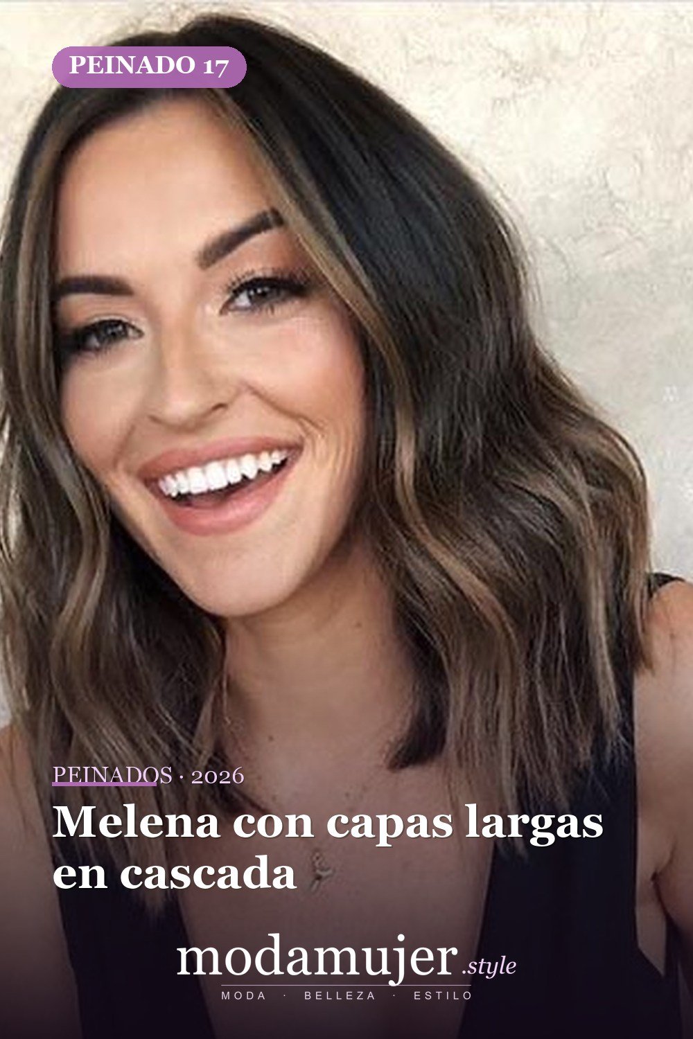 Melena con capas largas en cascada — 65 mejores peinados de media melena