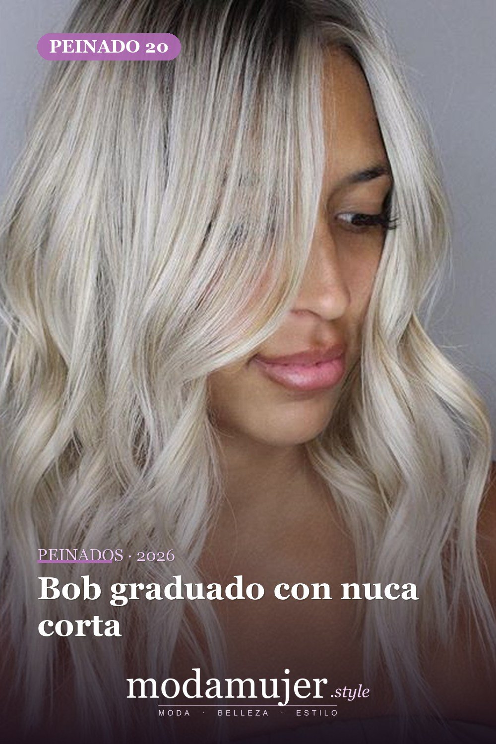 Bob graduado con nuca corta — 65 mejores peinados de media melena