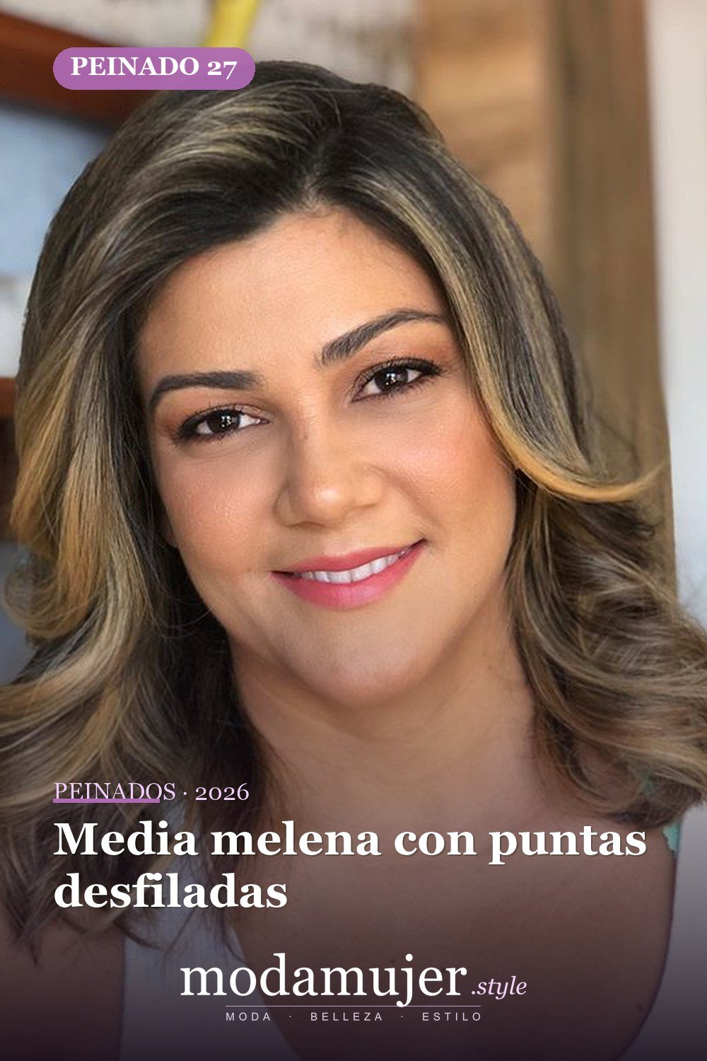 Media melena con puntas desfiladas — 65 mejores peinados de media melena