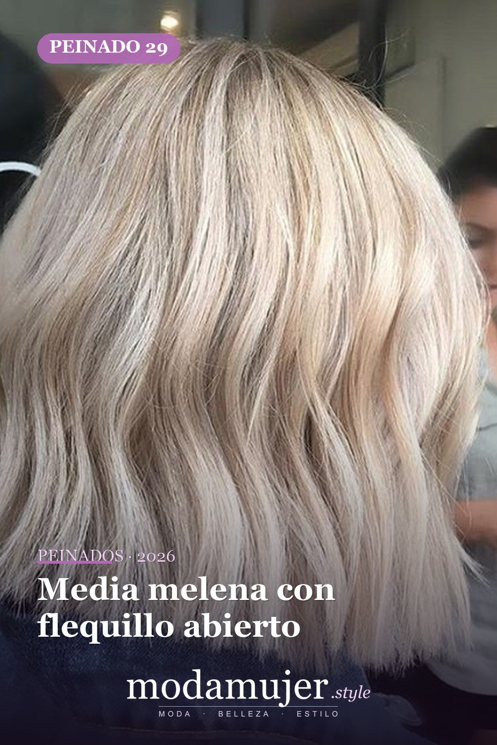 Media melena con flequillo abierto — 65 mejores peinados de media melena